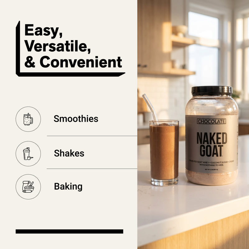 Chocolate Goat Whey Protein Powder - Chocolate
