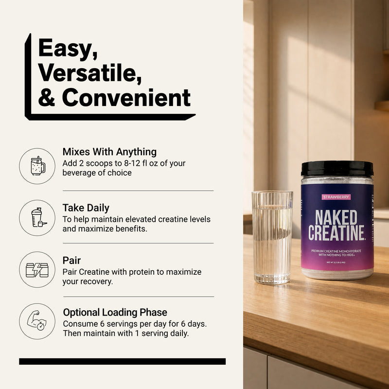 Strawberry Creatine Monohydrate Powder - Strawberry
