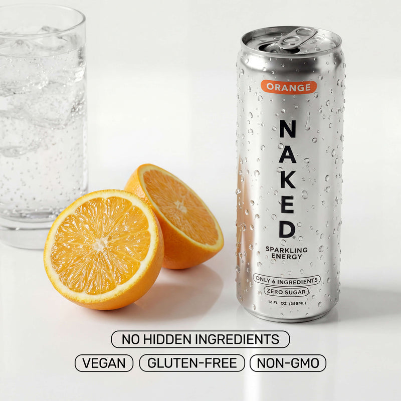 Orange Naked Sparkling Energy - Orange