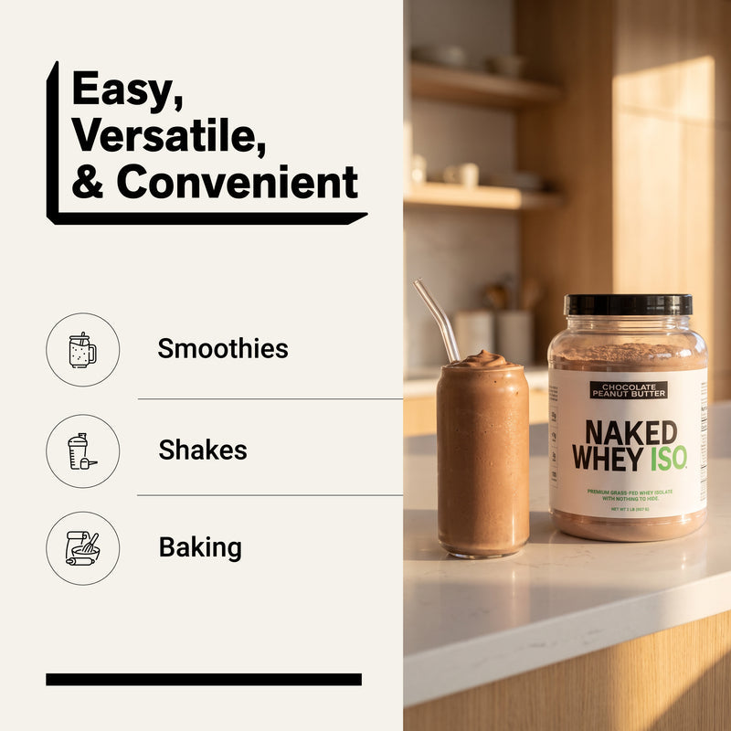 Chocolate Peanut Butter Grass-Fed Whey Isolate Protein Powder - Chocolate Peanut Butter